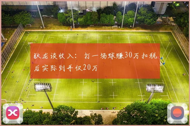 狄龙谈收入：打一场球赚30万扣税后实际到手仅20万